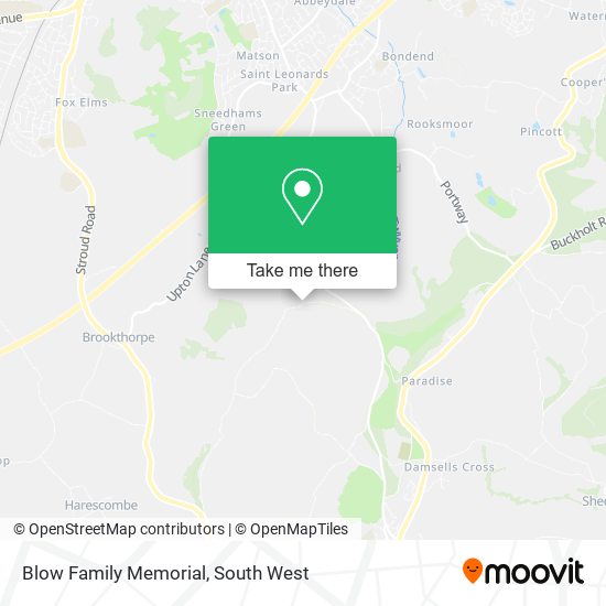 Blow Family Memorial map