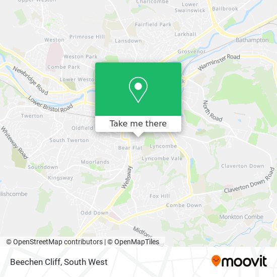 Beechen Cliff map