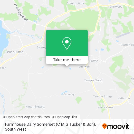Farmhouse Dairy Somerset (C M G Tucker & Son) map
