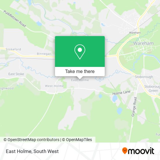 East Holme map