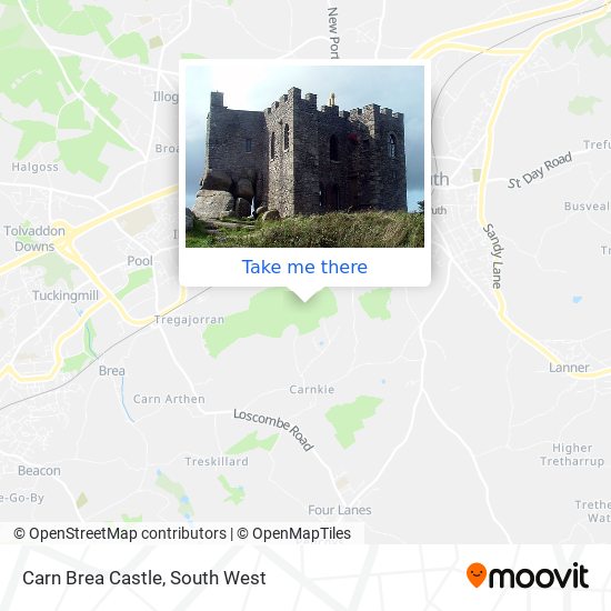 Carn Brea Castle map