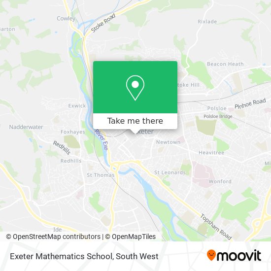 Exeter Mathematics School map