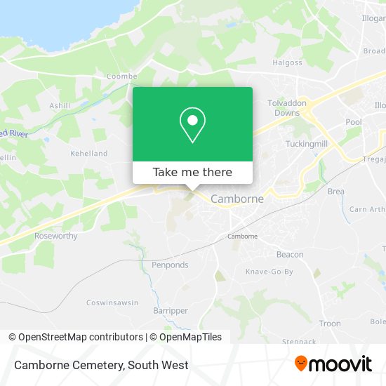 Camborne Cemetery map