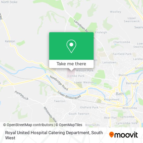 Royal United Hospital Catering Department map