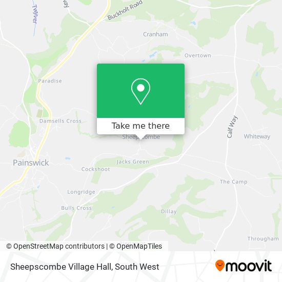 Sheepscombe Village Hall map