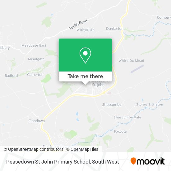 Peasedown St John Primary School map