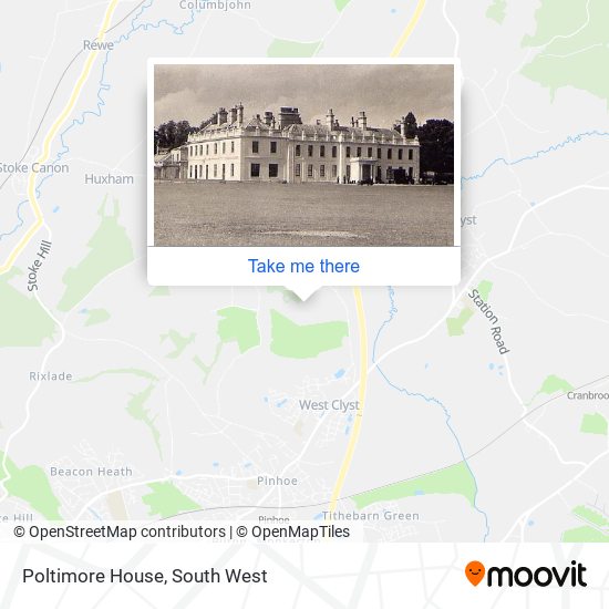Poltimore House map