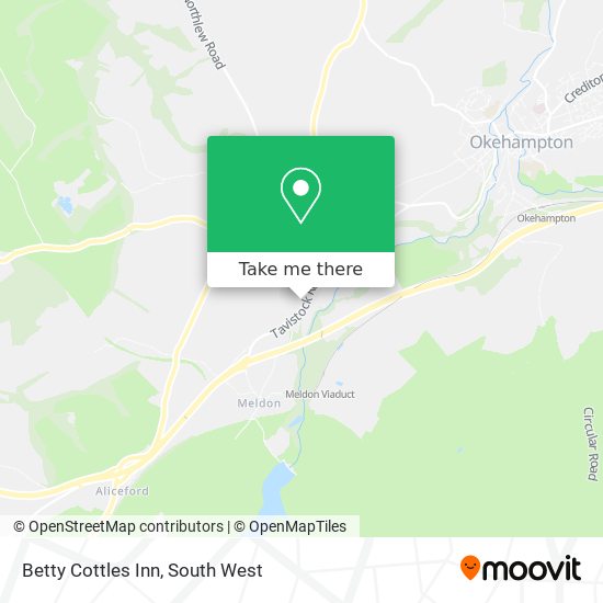 Betty Cottles Inn map