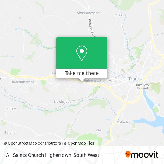 All Saints Church Highertown map