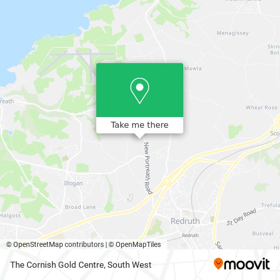 The Cornish Gold Centre map