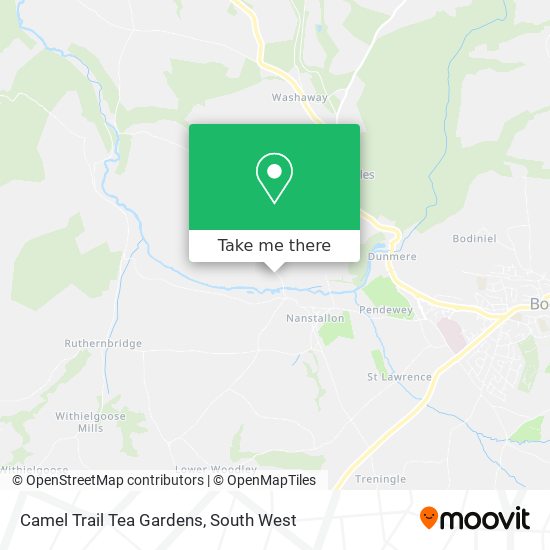 Camel Trail Tea Gardens map