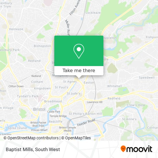 Baptist Mills map