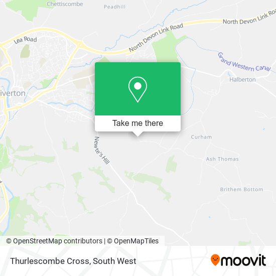 Thurlescombe Cross map