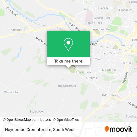 Haycombe Crematorium map