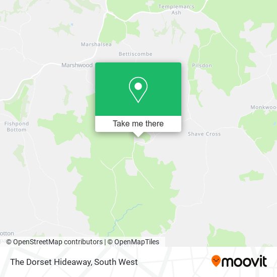 The Dorset Hideaway map
