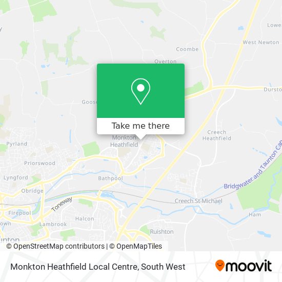 Monkton Heathfield Local Centre map