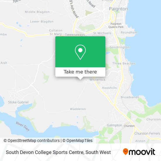 South Devon College Sports Centre map