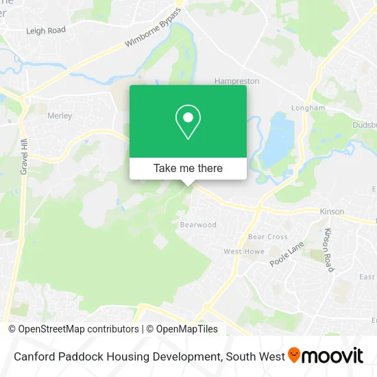 Canford Paddock Housing Development map