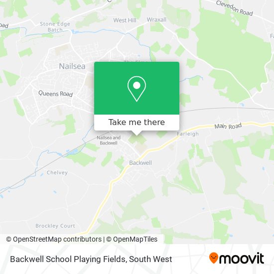 Backwell School Playing Fields map