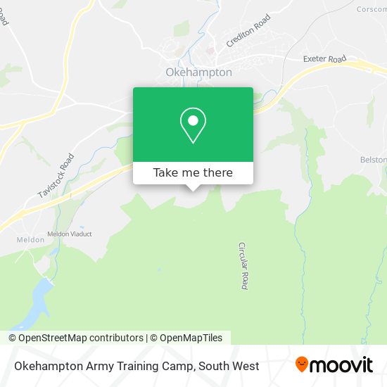 Okehampton Army Training Camp map