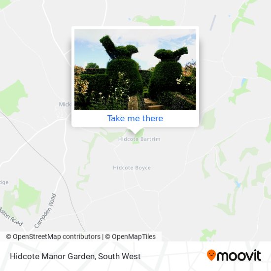 Hidcote Manor Garden map
