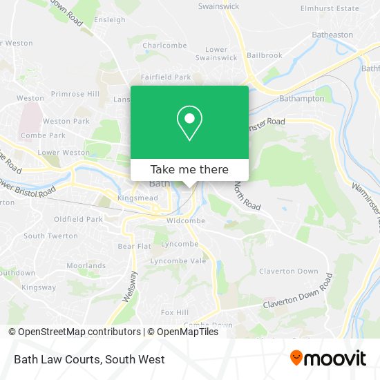 Bath Law Courts map