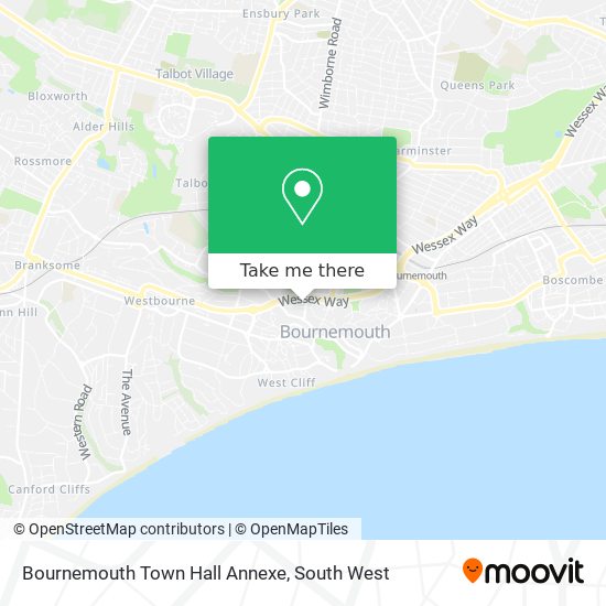 Bournemouth Town Hall Annexe map