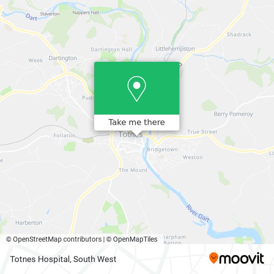 Totnes Hospital map