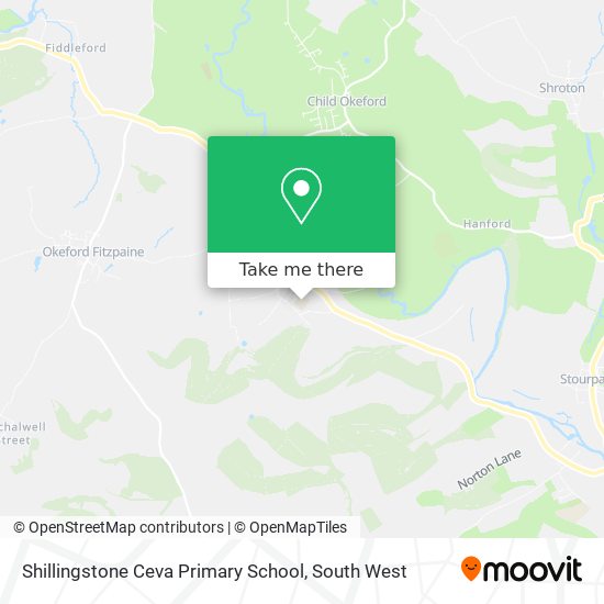 Shillingstone Ceva Primary School map