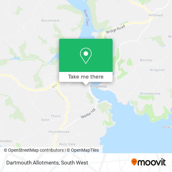Dartmouth Allotments map