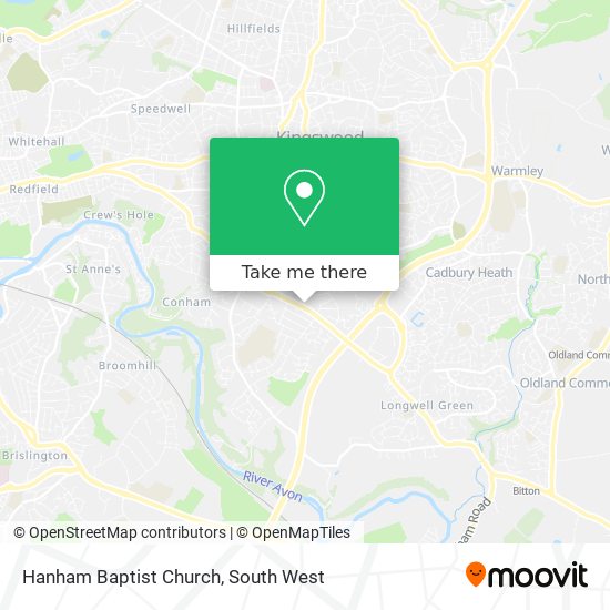 Hanham Baptist Church map