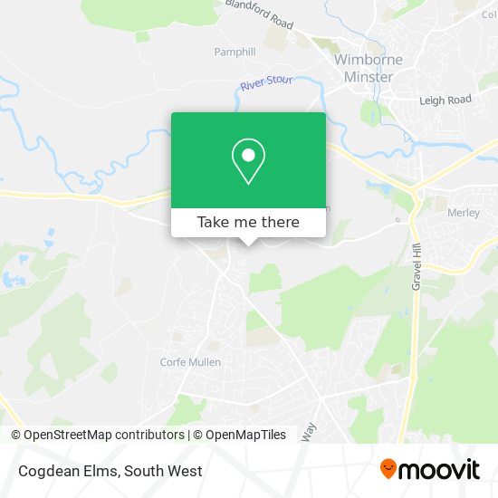 Cogdean Elms map