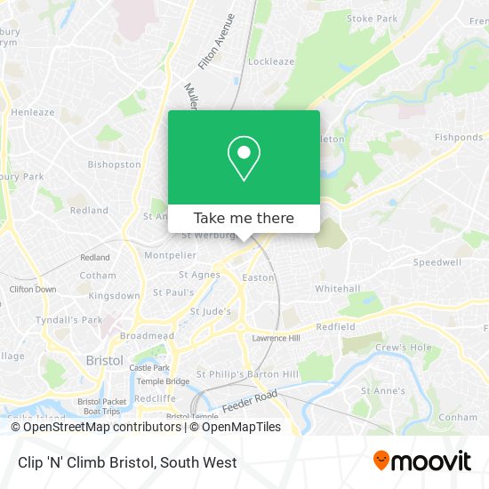 Clip 'N' Climb Bristol map