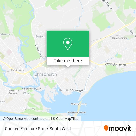 Cookes Furniture Store map