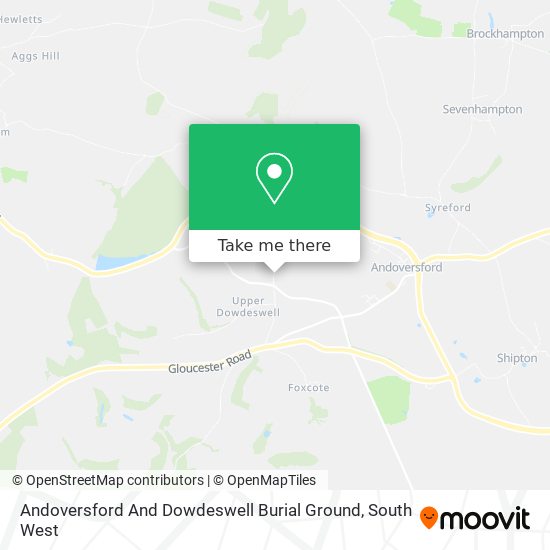 Andoversford And Dowdeswell Burial Ground map