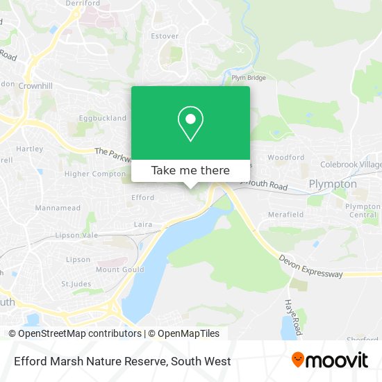 Efford Marsh Nature Reserve map