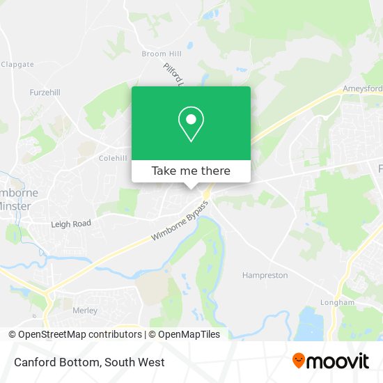 Canford Bottom map