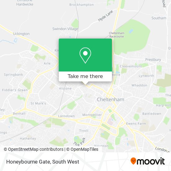 Honeybourne Gate map