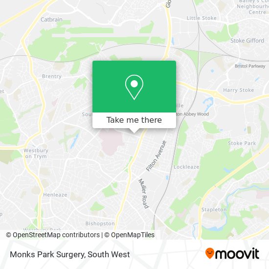 Monks Park Surgery map