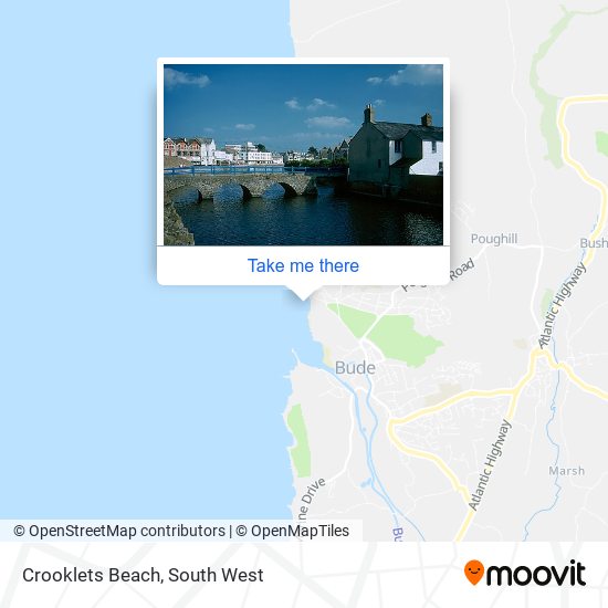 Crooklets Beach map