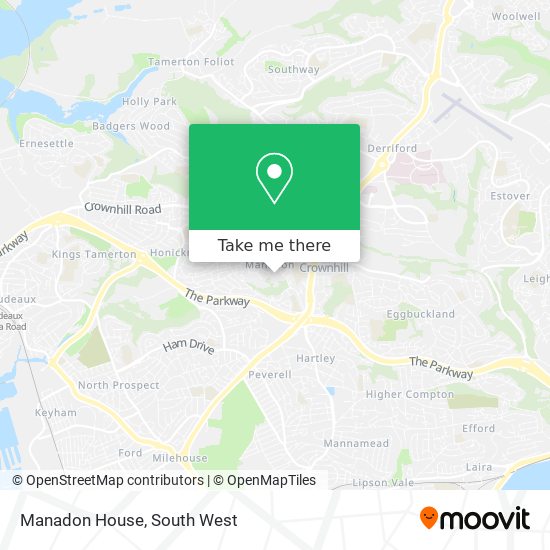 Manadon House map