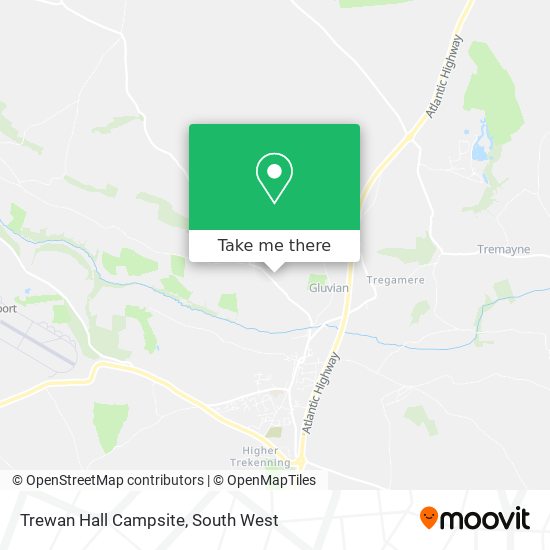 Trewan Hall Campsite map