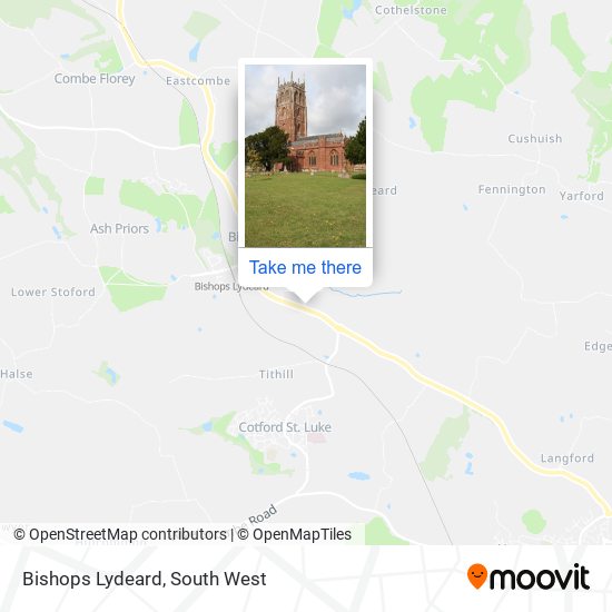 Bishops Lydeard map
