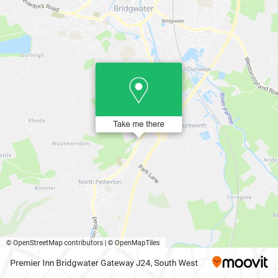 Premier Inn Bridgwater Gateway J24 map