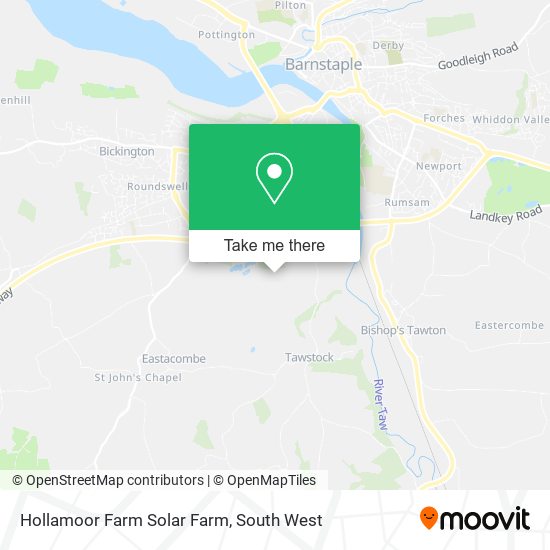 Hollamoor Farm Solar Farm map