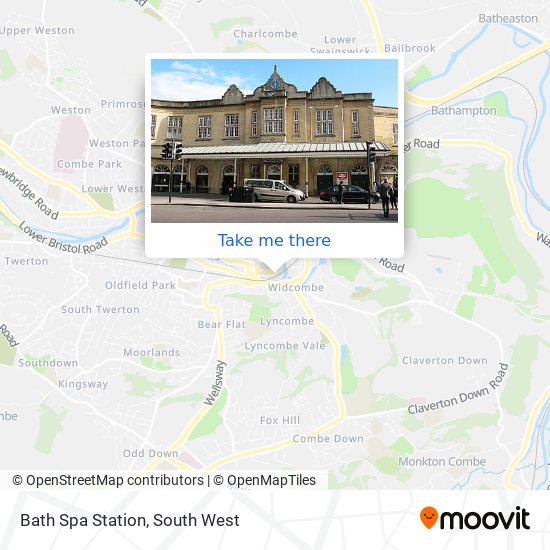 Bath Spa Station map