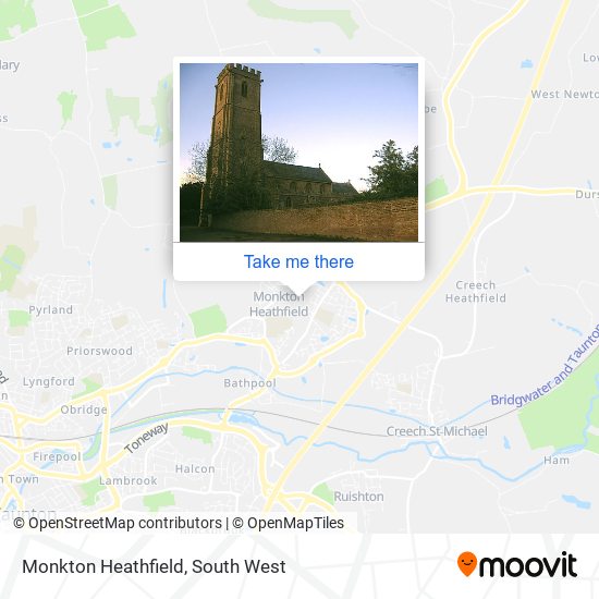 Monkton Heathfield map