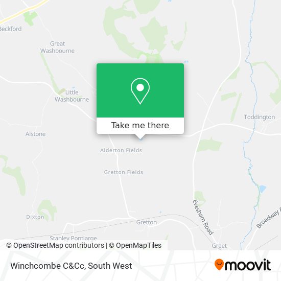 Winchcombe C&Cc map