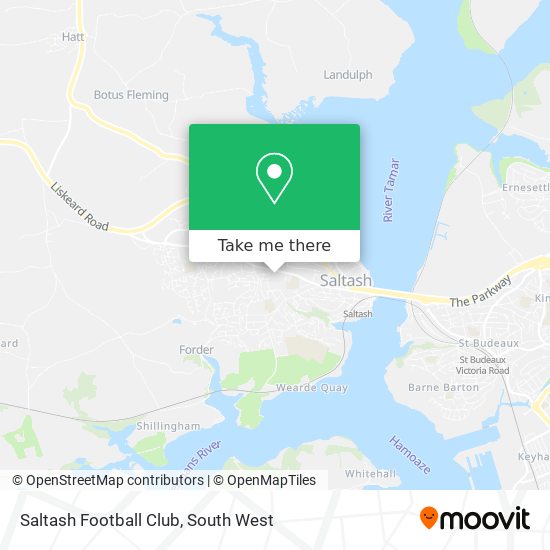 Saltash Football Club map