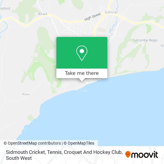Sidmouth Cricket, Tennis, Croquet And Hockey Club map